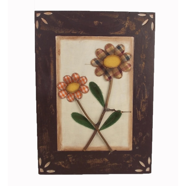 fabric woven daisy flower hanging plaques wall decor