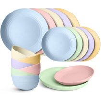 multi color dinnerware set