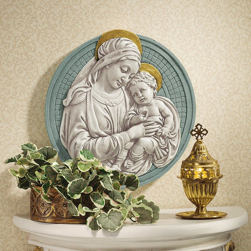 Madonna and Child Roundel Wall Décor