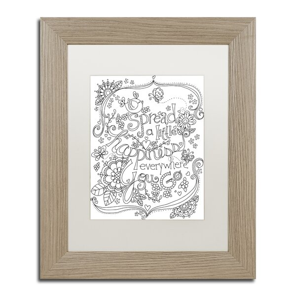 Trademark Art Spread Happiness Coloring Page Framed Graphic Art On Canvas Wayfair