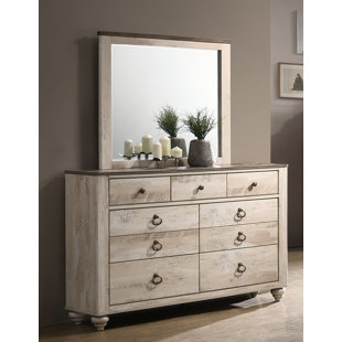 Off White Dresser Wayfair Manzano 7 Drawer Dresser With Mirror