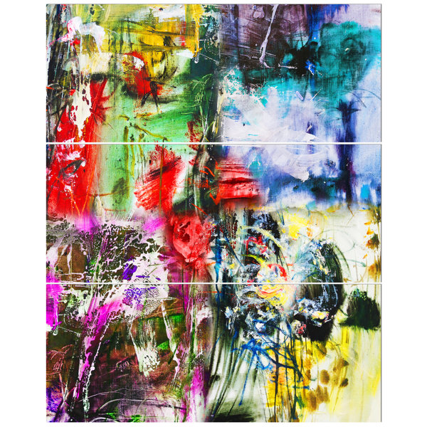 East Urban Home Abstract Composition Oil Painting Print Multi