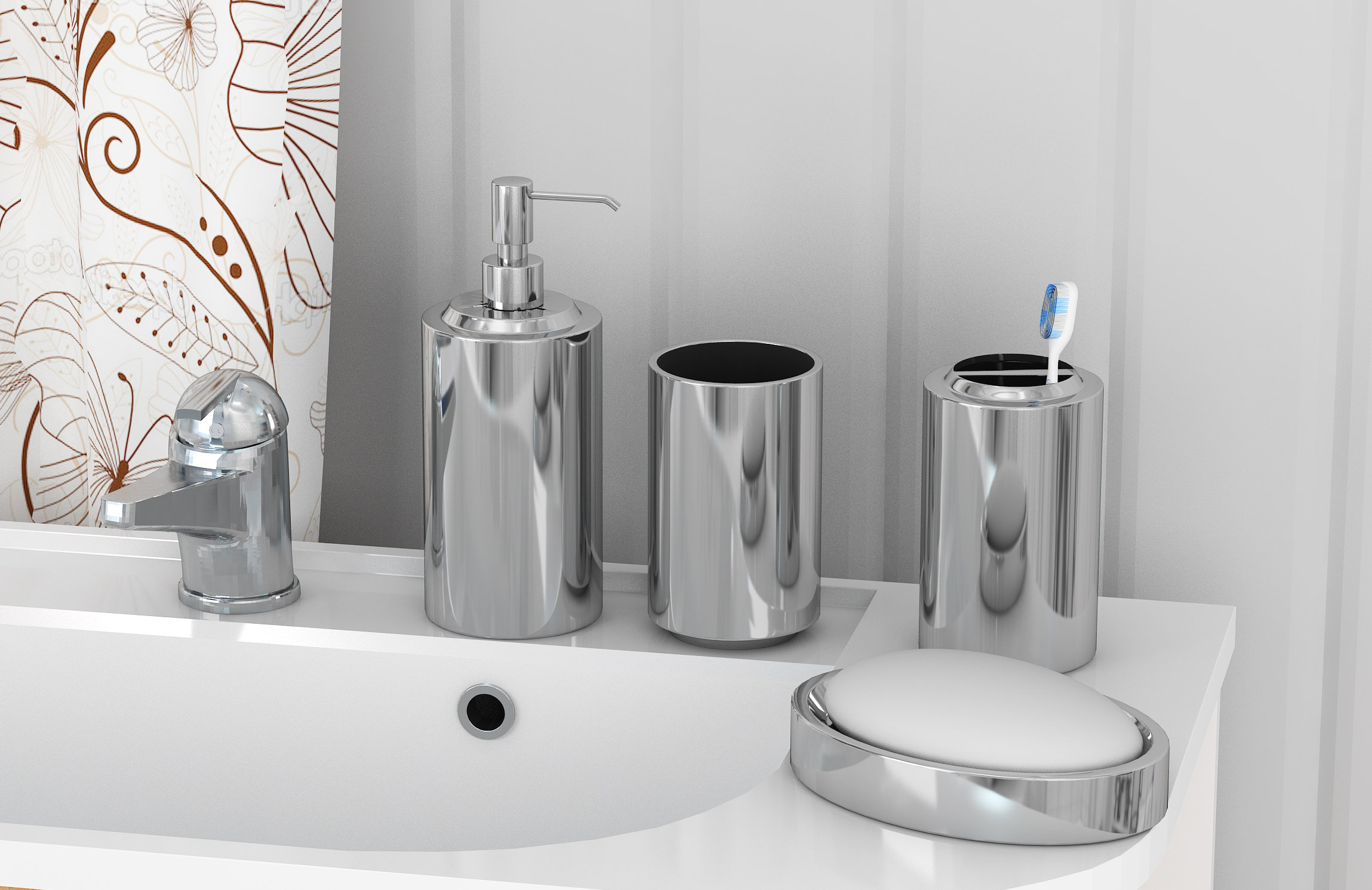 Nagel 4 Piece Bathroom Accessory Set Reviews Joss Main Nagel 4 Piece Bathroom Accessory Set