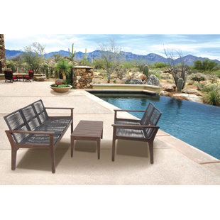 New Cordell 3 Piece Teak Sofa Set
