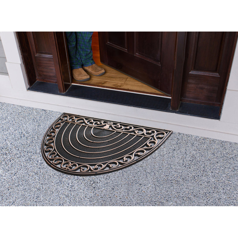 Fleur De Lis Living Bradford Half Round 30 In X 18 In Non Slip