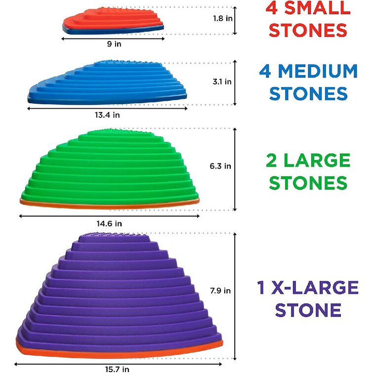Details about   Set of 11 PC River Stepping Stones Kids Play Indoor Outdoor Balance Coordination 