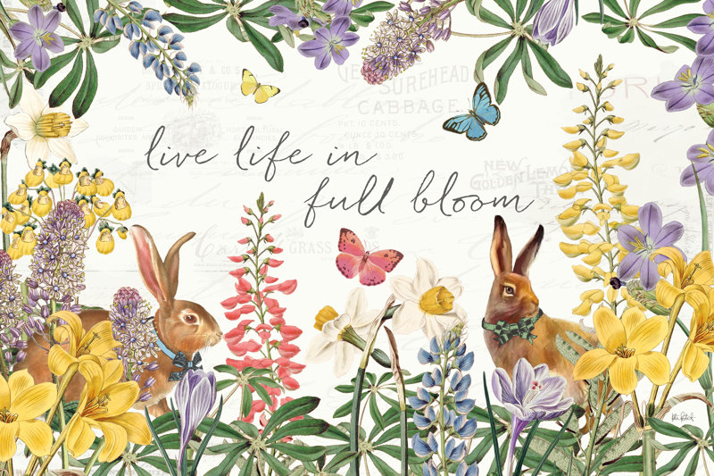 Easter Garden I Bow Tie Size: 8" H x 12" W