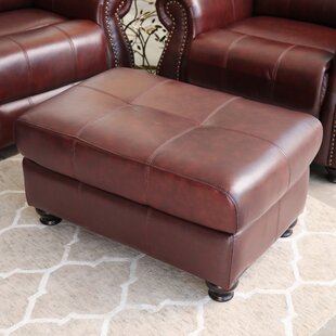 Bordelon Leather Ottoman By Darby Home Co