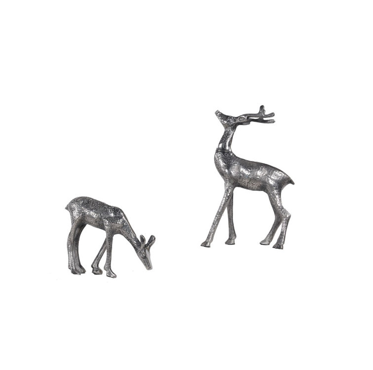 Set of 2 Cast Iron Heavy Deer Stag Head Book Ends