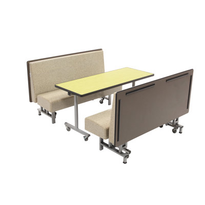 Mobile Folding Booth Seating With Table Package 80w X 48l X 40h