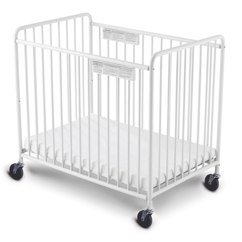 Foundations Chelsea Slatted Mini Portable Crib With Mattress Wayfair