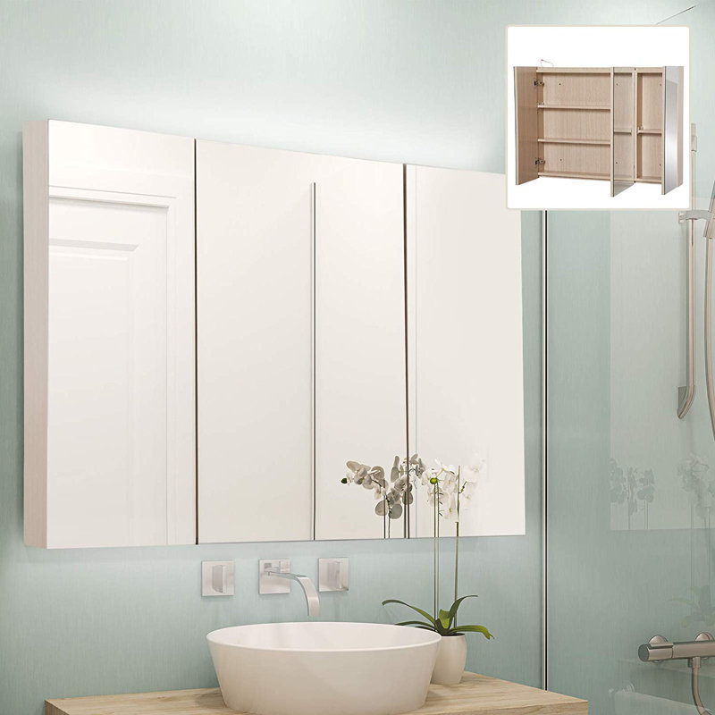 Latitude Run Almeda Triple Door 36 X 24 Surface Mount Frameless