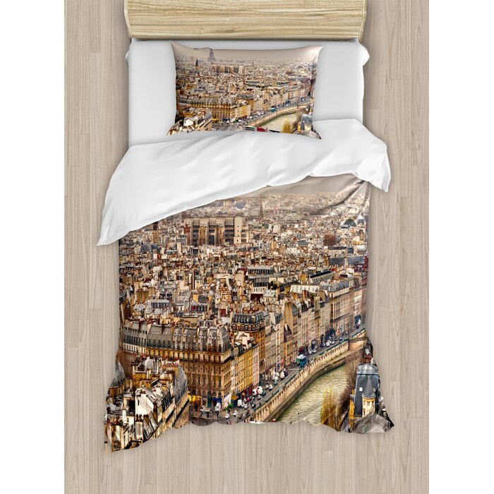 East Urban Home Eiffel Tower Duvet Cover Set Wayfair