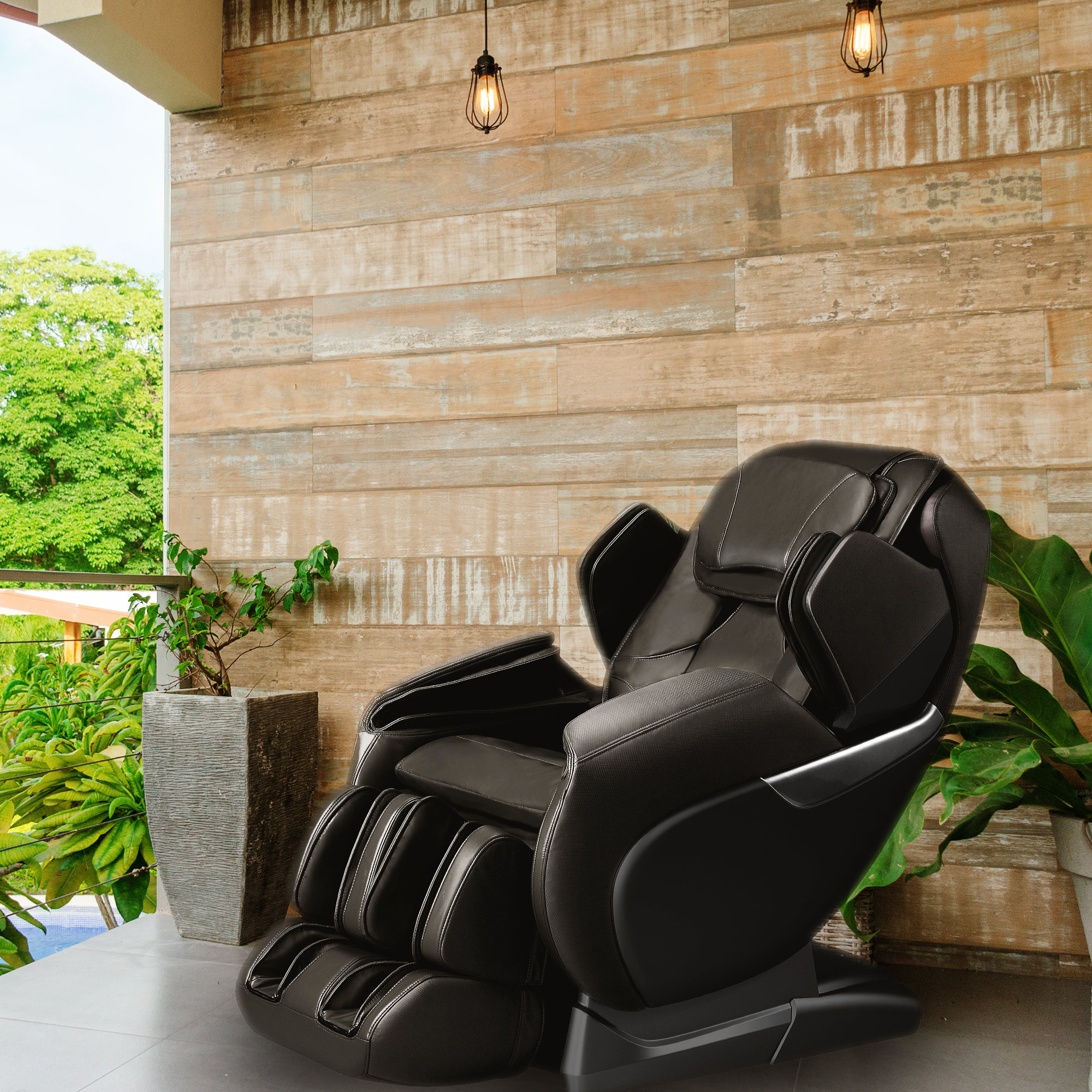 power reclining heated full body massage chair latitude run upholstery