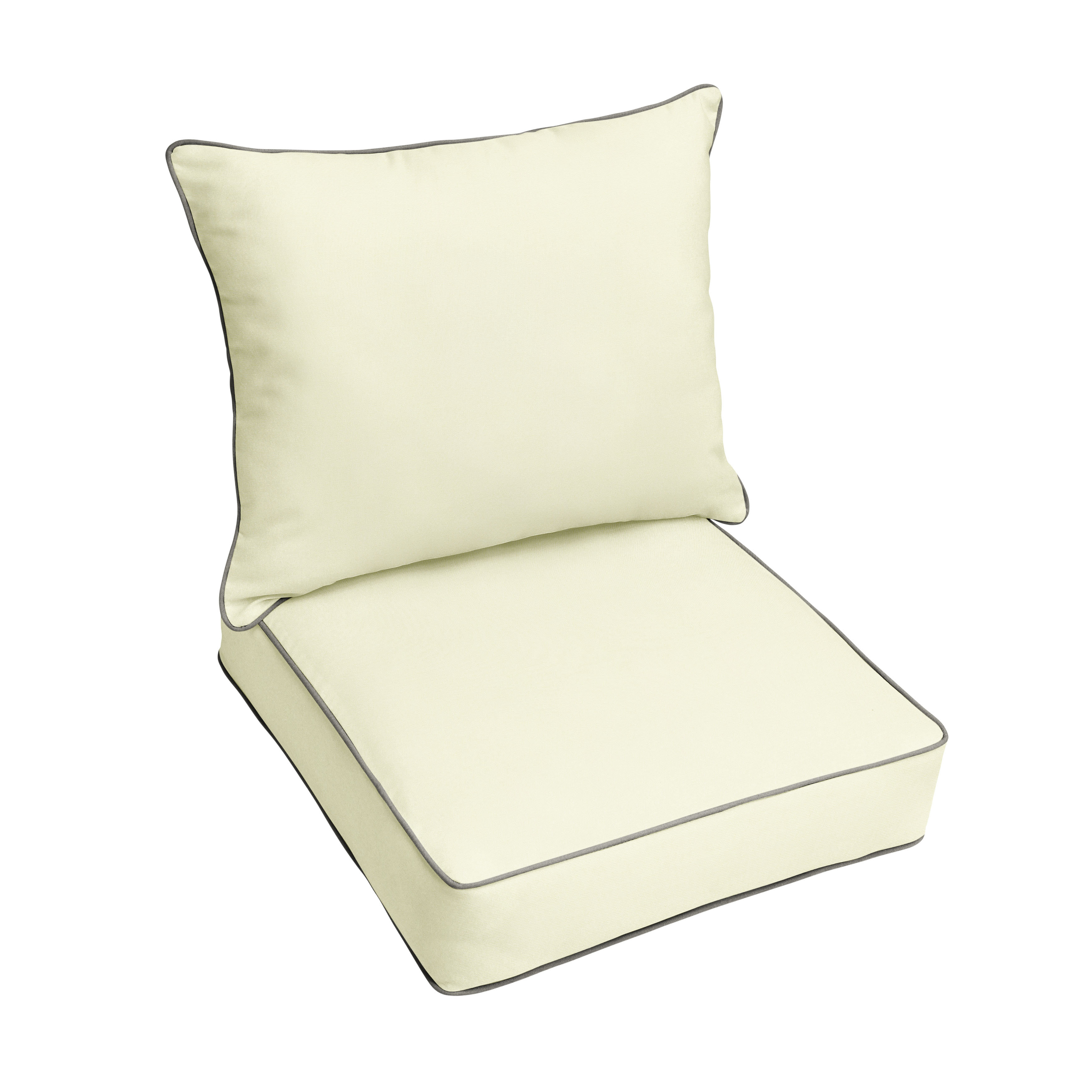 Winston Porter MW 2 Winston Porter Outdoor Seat/Back Cushion with Piping & Reviews Wayfair