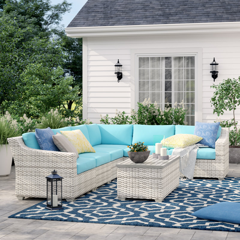 Sol 72 Outdoor™ Falmouth 7 Piece Rattan Sectional Seating ... (800 x 800 Pixel)