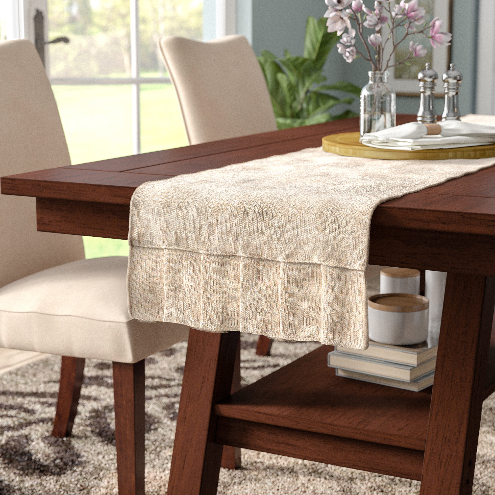 Mint Pantry Mimo Plain Burlap Table Runner Reviews