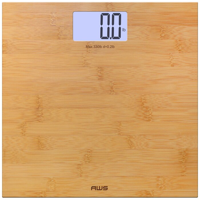 Electronic Kitchen Scale Bamboo Natural Design Precision Wooden Plate