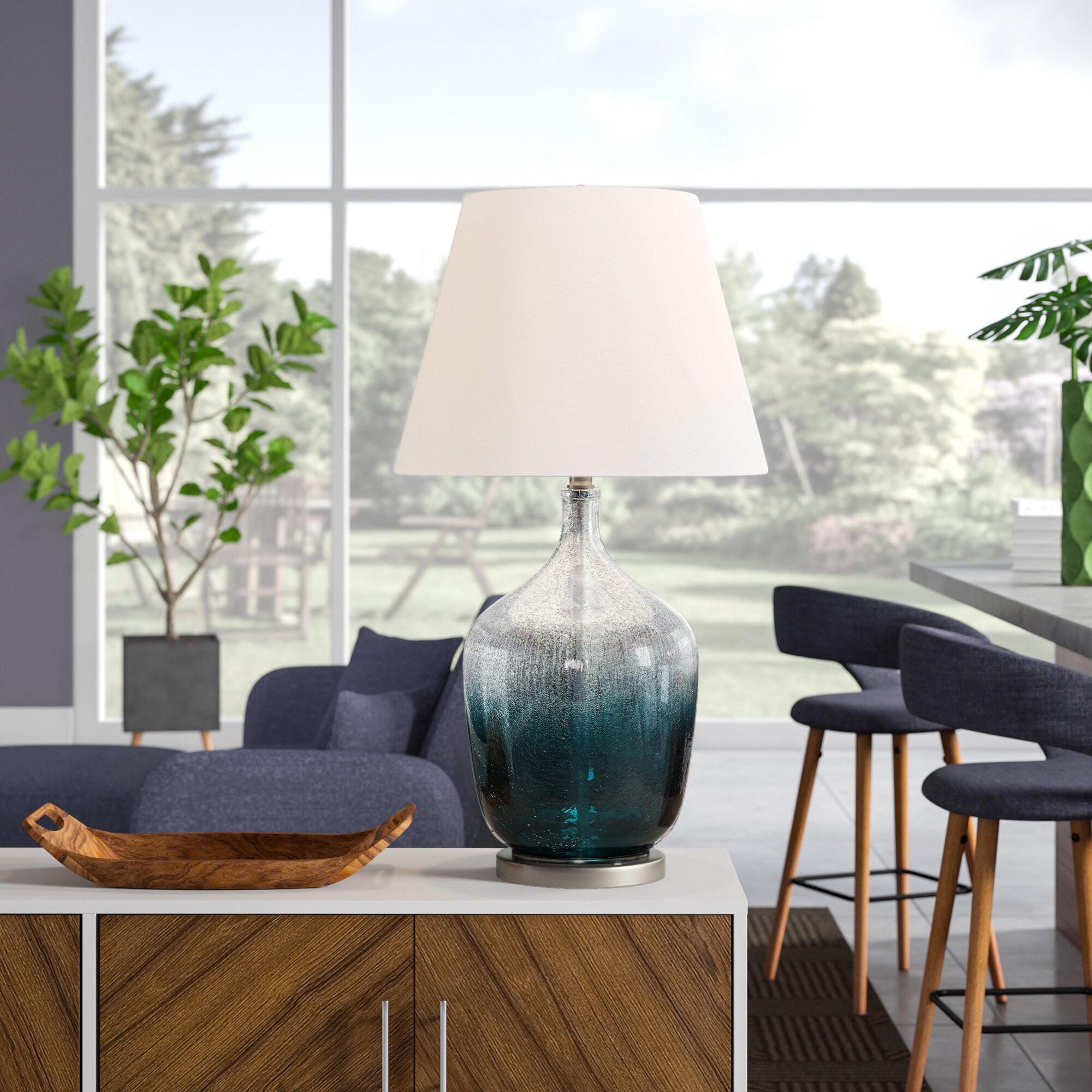 ombre glass table lamp