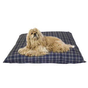 Indoor/Outdoor Shegang Dog Bed in Blue Plaid