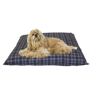 Indoor/Outdoor Shegang Dog Bed in Blue Plaid