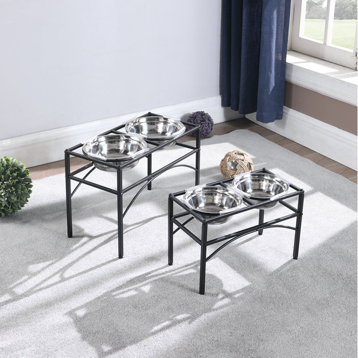 Dazone Small Cats Dogs Funkeen Stainless Steel Elevated Feeder