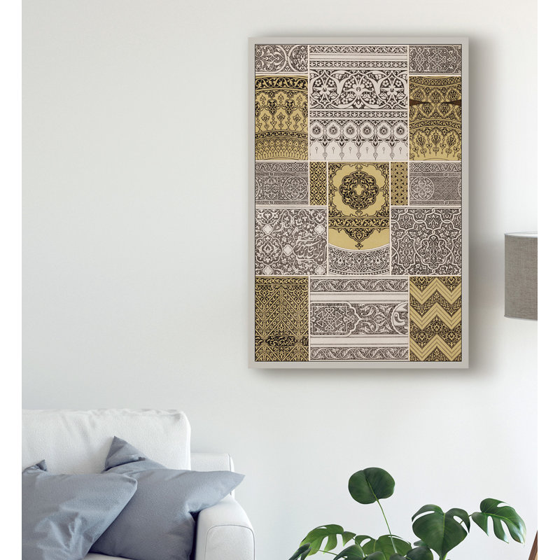 East Urban Home Ornament In Gold And Silver Ii Acrylic Painting