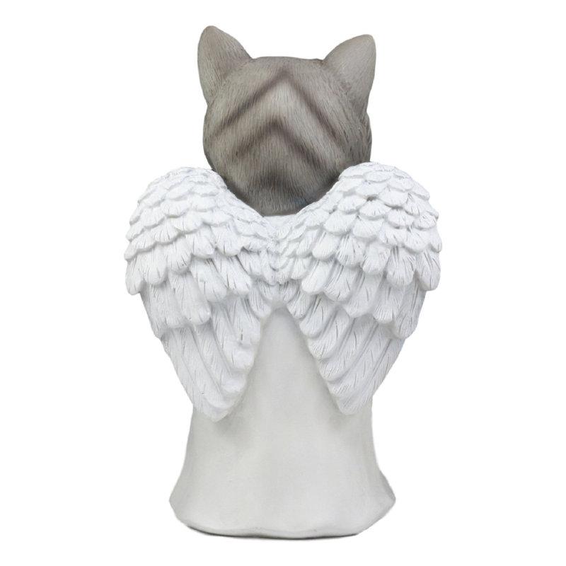 August Grove Boley Celestial Angel Cat Pet Memorial Figurine Wayfair