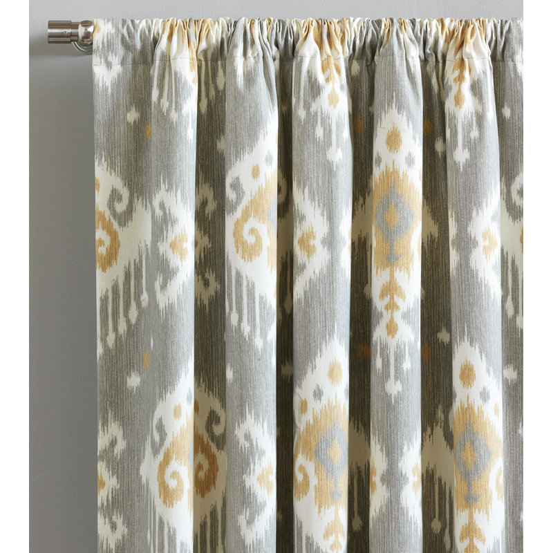 Eastern Accents Downey Ikat Room Darkening Rod Pocket Curtains