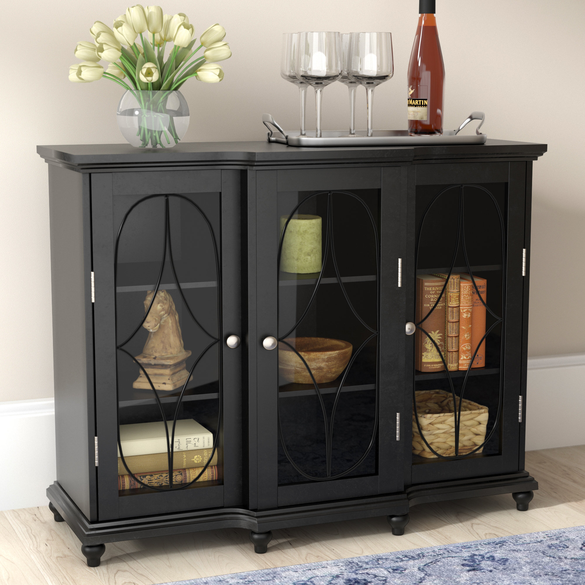 Darby Home Co Odell 3 Doors Accent Cabinet Reviews Wayfair