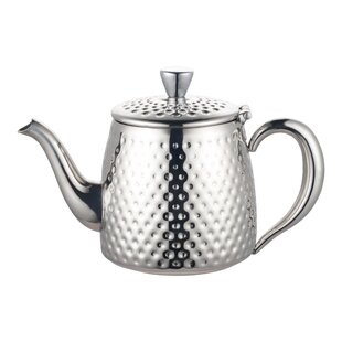 Stellar 20oz Polished Stainless Steel Continental Teapot ST02 by Horwood Homewares 