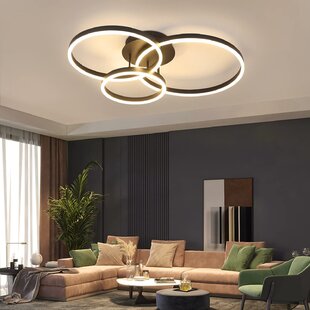 Luxus LED Decken Lampe anthrazit Wohn Ess Zimmer Flur Ring Design Lampe DIMMBAR 