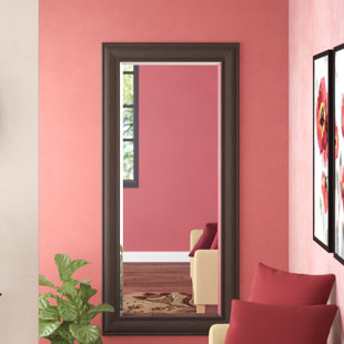 Go to store & view more images Darby Home Co Rectangle Dark Walnut Beveled Wall Mirror