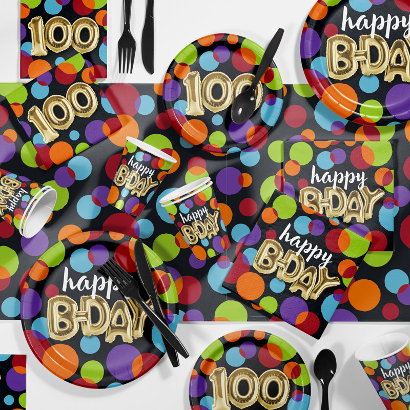 Creative Converting Balloon 100th Birthday Party Paper Disposable