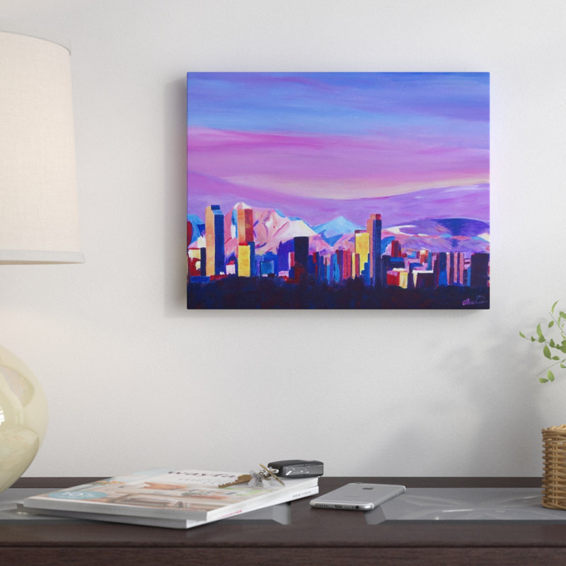 East Urban Home Denver Colorado Sunset Mood With Mountains Painting On Unwrapped Canvas Wayfair