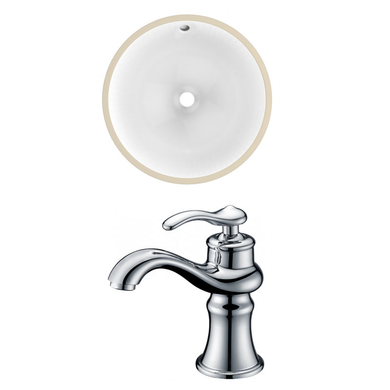 Avanities Ceramic Circular Undermount Bathroom Sink With Faucet And Overflow Wayfair