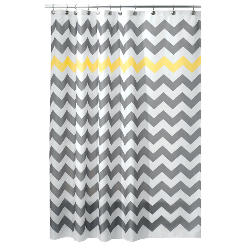 Rebrilliant Casandra Chevron Single Shower Curtain Hooks Reviews Wayfair Shower Curtain Hooks