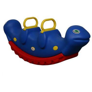 Grown Up Happy Whale Seesaw with Rotation Red/Orange/Blue 