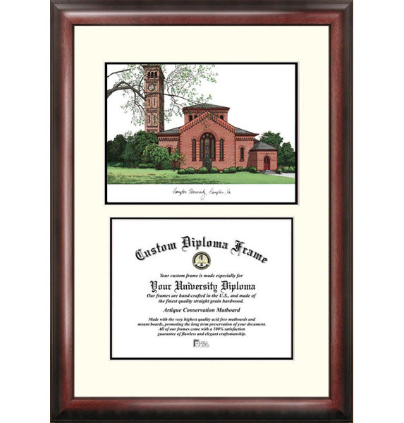 Campus Images Ncaa Hampton University Pirates Scholar Lithograph Diploma Frame Reviews Wayfair