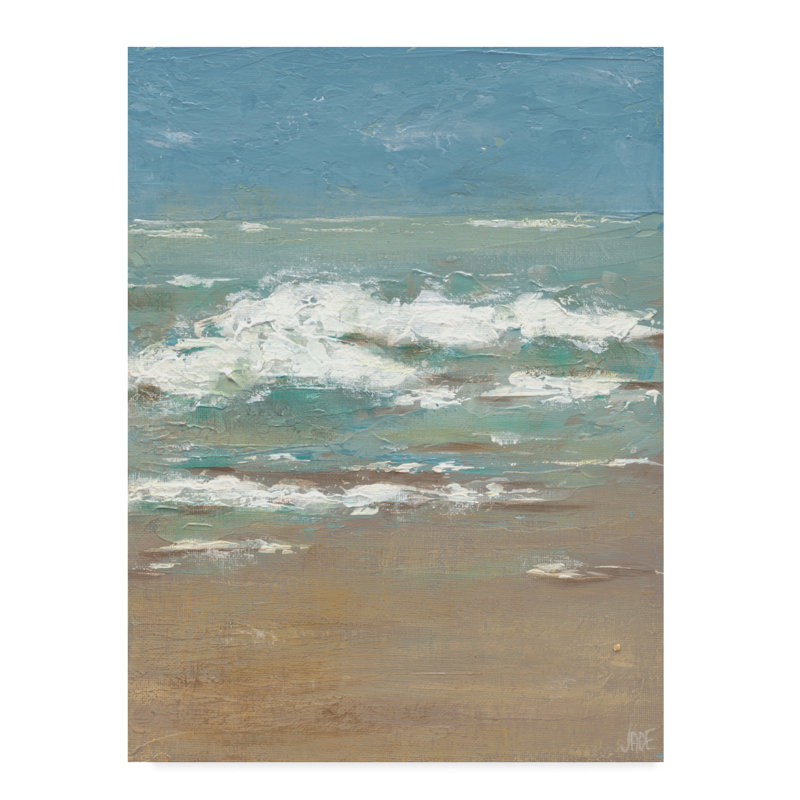 Highland Dunes Beach Waves I Acrylic Painting Print On Wrapped