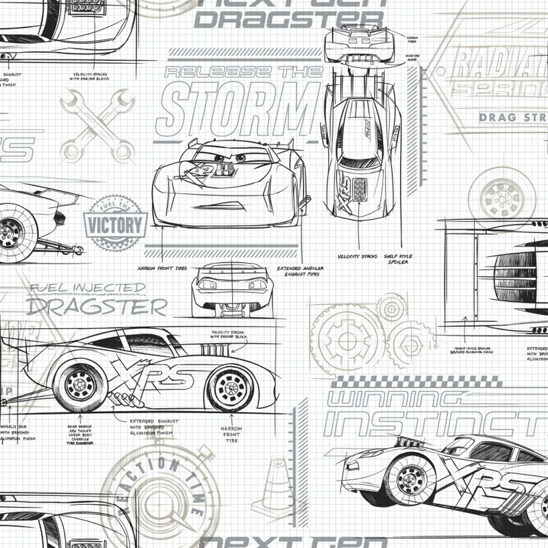 disney and pixar cars schematic 33 l x 20 5 w wallpaper roll