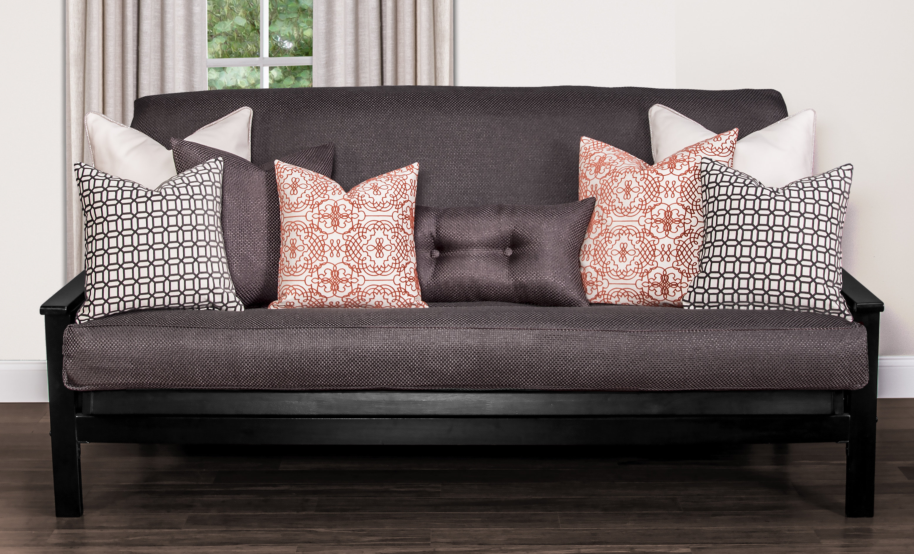 Lark Manor Aresford Box Cushion Futon Slipcover & Reviews Wayfair