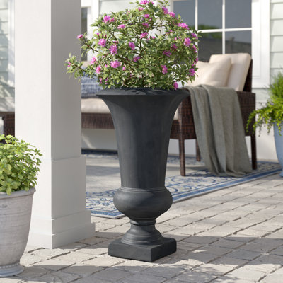 22.75" H Handmade Magnesium Oxide Tall Urn Planter Pot