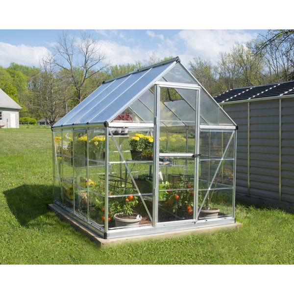 palram hybrid 6 w x 8 d hobby greenhouse reviews wayfair