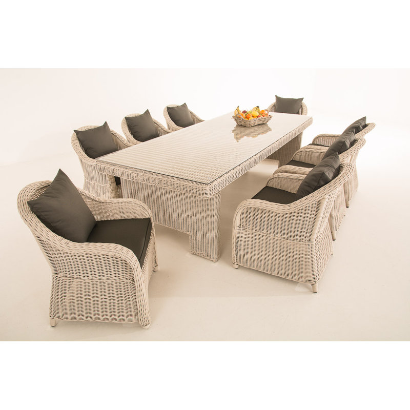 Garten Living 8-Sitzer Gartengarnitur Aleardo mit Polster ...