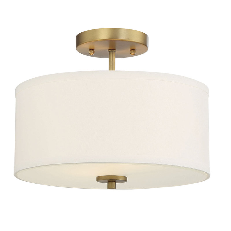 Glenrock 2 Light 13 Shaded Drum Semi Flush Mount Reviews Shaded Drum Semi Flush Mount