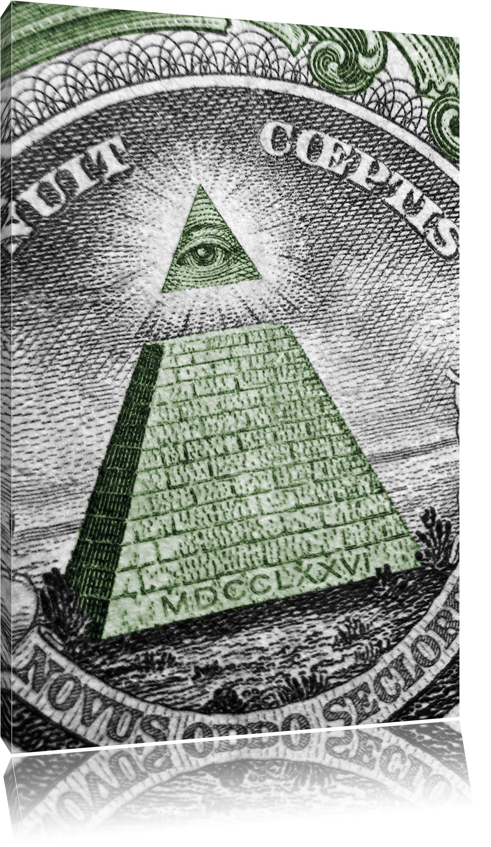 Illuminati Pyramide Leinwandbild Wanddeko Kunstdruck
