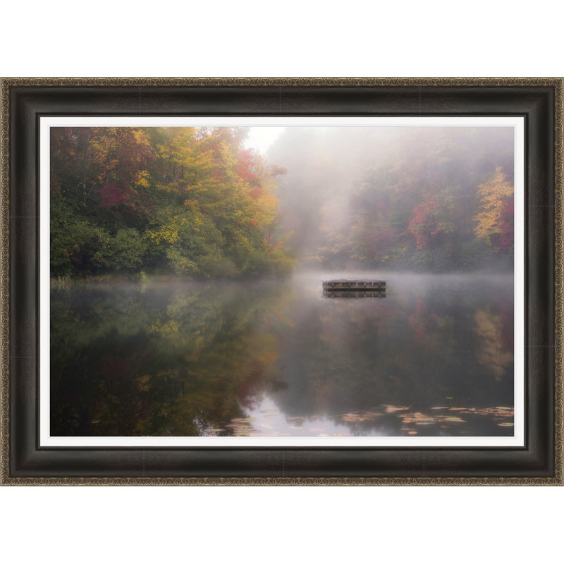 Ashton Wall Décor Llc Mist On The Lake Framed Photographic Print Framed Photographic Print