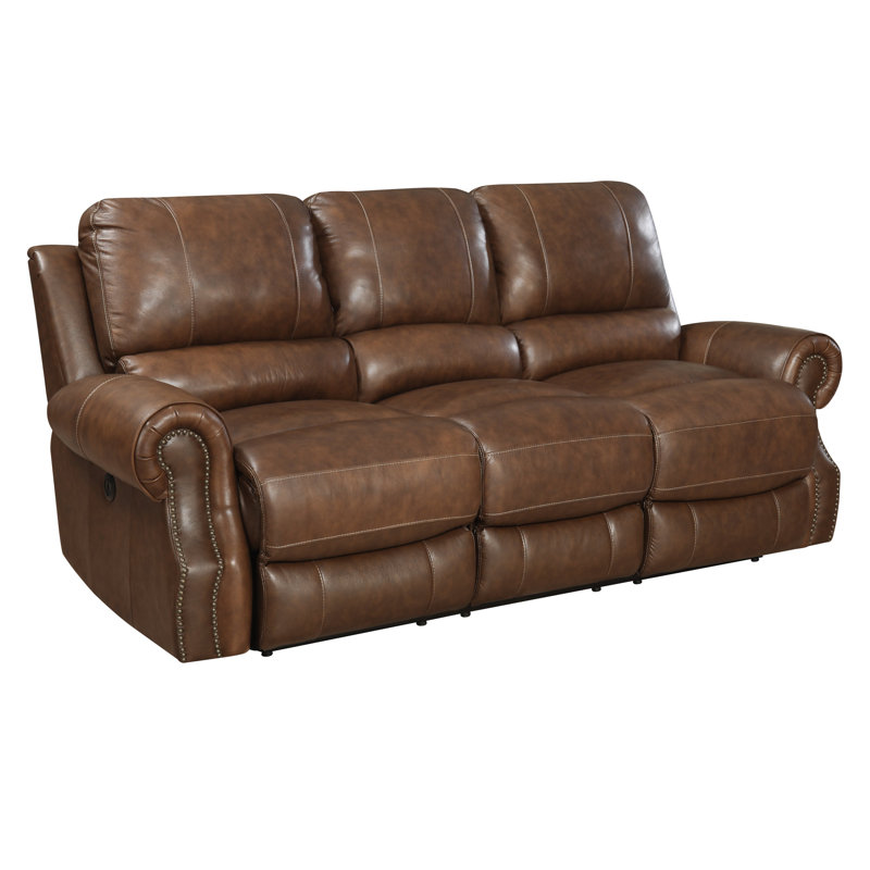 Red Barrel Studio Crete Leather Reclining Sofa Reviews Wayfair Crete Leather Reclining Sofa
