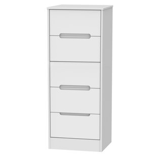 White Bathroom Tallboys Wayfair Co Uk Vernon 5 Drawer Tallboy